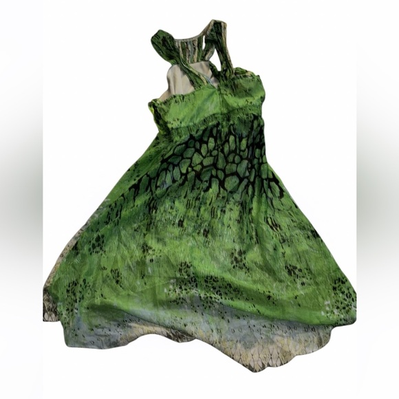 Ark & Co floral Tye dye summer nights bohemian halter neck high low dress Sz M - Picture 13 of 13